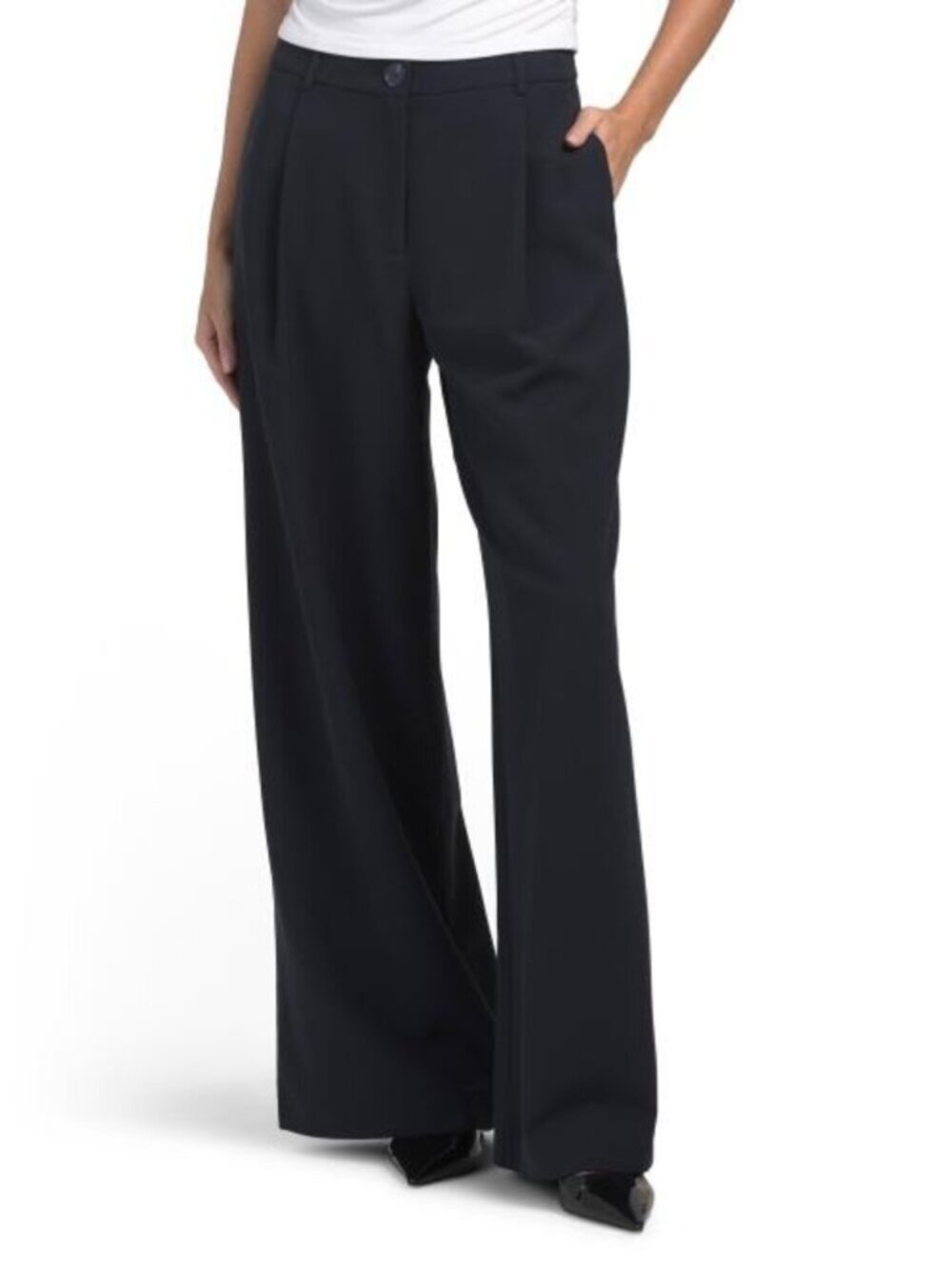 TOCCIN Drew Pleated Wide Leg Trousers